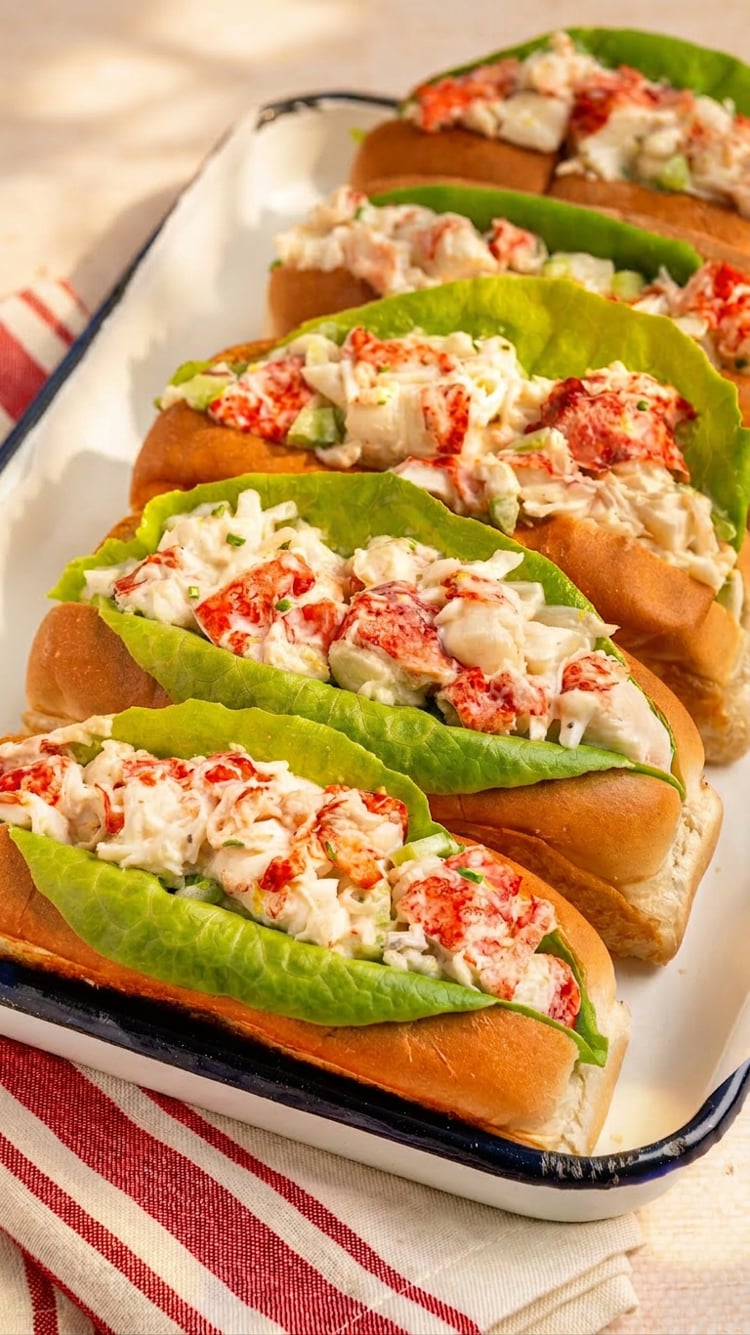 Classic New England Lobster Rolls with Creamy Dressing