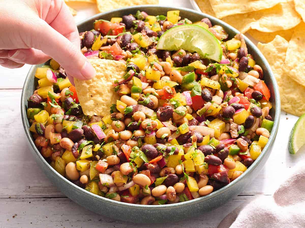 Cowboy Caviar with Black Beans and Lime Vinaigrette