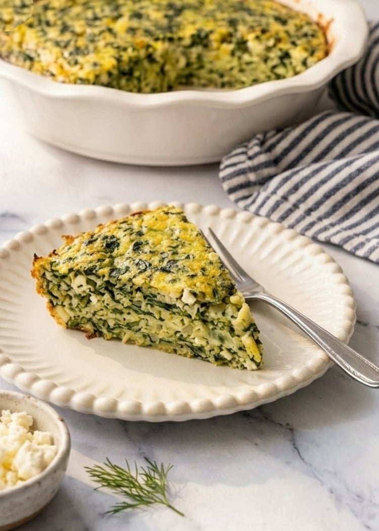 Greek Spinach, Rice, and Feta Pie