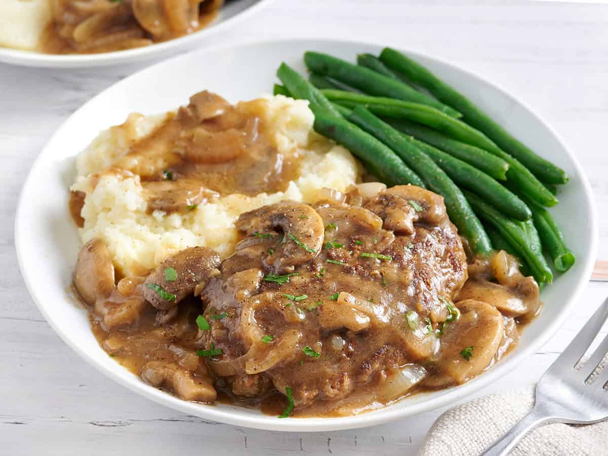 Homemade Salisbury Steak with Mushroom Gravy
