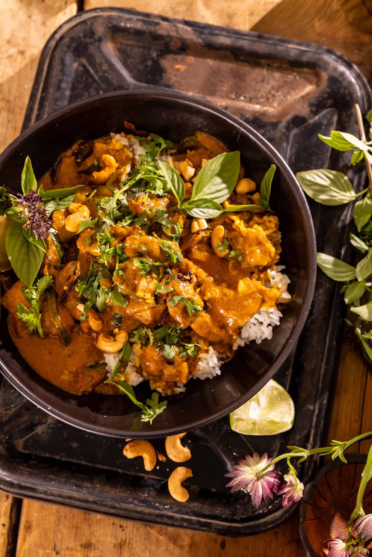 Simple Coconut Chicken and Zucchini Curry with Chili Butter