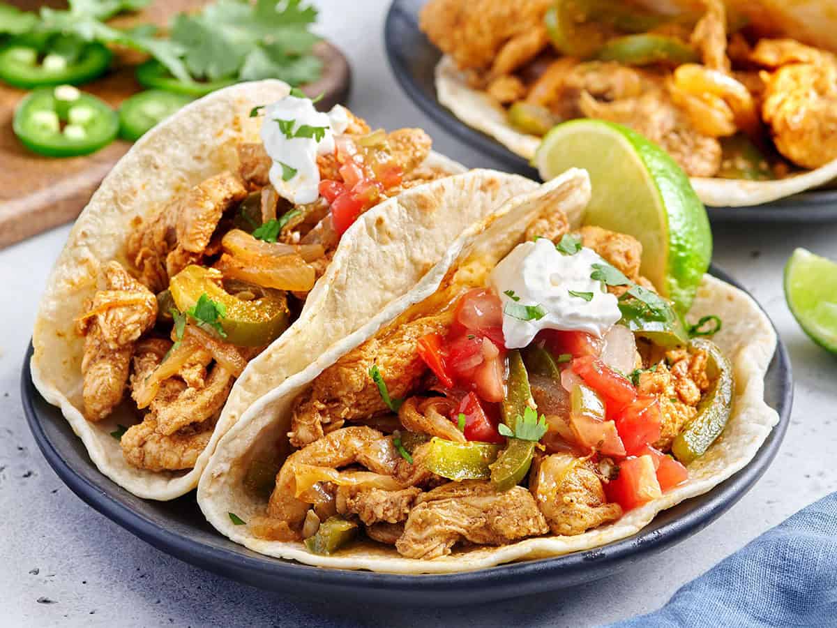 Stovetop Chicken Fajitas with Homemade Fajita Seasoning